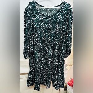 Dress, NWT, midi, Sandra Darren, size 2xl. 3/4” sleeves, machine wash.